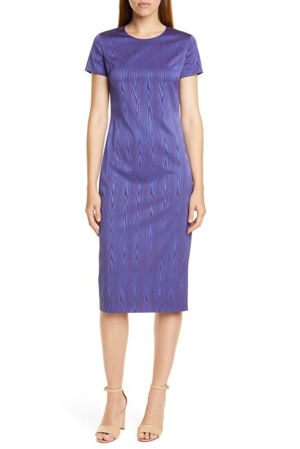 

НОВОЕ HUGO BOSS Фиолетовое платье-футляр из жаккардового дерева Dixery  US UK10 IT42 UK10, Фиолетовый, DIXERY