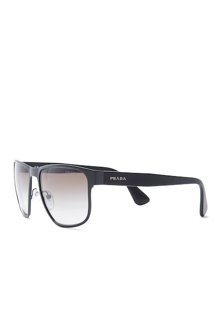 Pre-owned Prada ?new  Conceptual Lettering Logo Men's Sunglasses Spr55s Tkm-0a7 In Smoke Gray