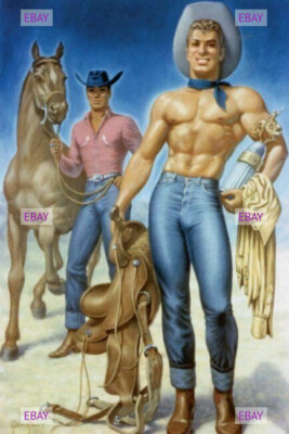 POSTCARD Print / George QUAINTANCE / Rodeo Cowboy Champion, 1956