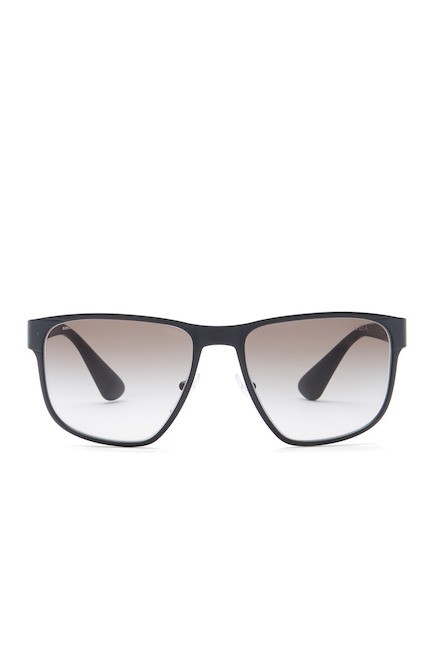 Pre-owned Prada ?new  Conceptual Lettering Logo Men's Sunglasses Spr55s Tkm-0a7 In Smoke Gray