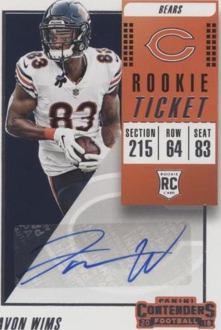 2018 Panini Contenders Javon Wims #318