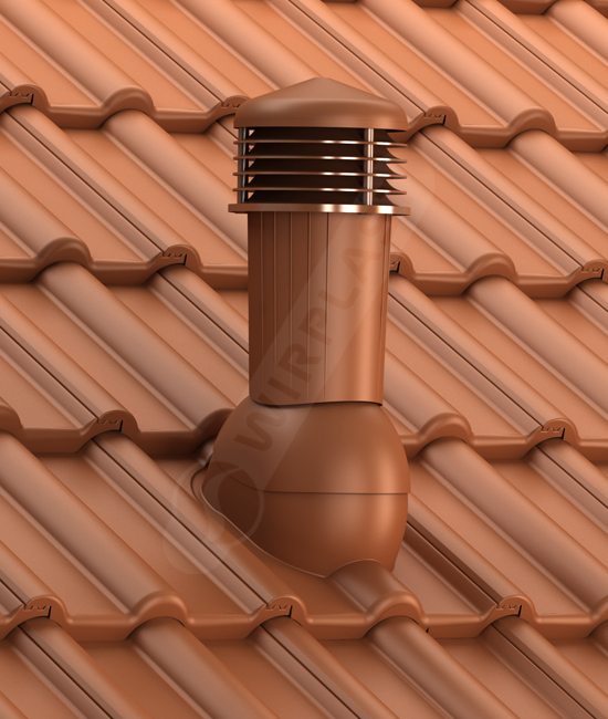Dachziegel Dachlüfter Lüfter  DN125 für Braas Frankfurter Entlüfterkamin