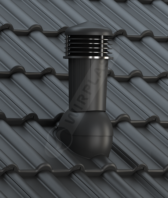 Dachziegel Dachlüfter Lüfter  DN125 für Braas Frankfurter Entlüfterkamin !!!