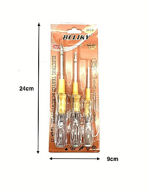 Set 3 Cercafase Giravite Analizzatore di Rete Tensione Tester 220V ac dc Hmj