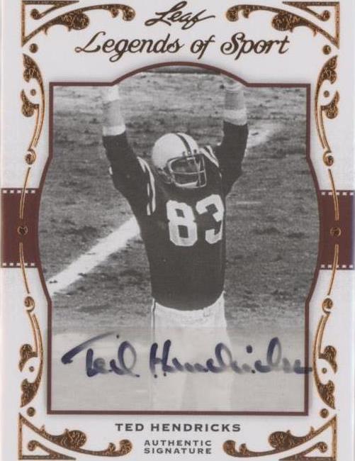 2011 Leaf Legends of Sport Ted Hendricks #BA-80