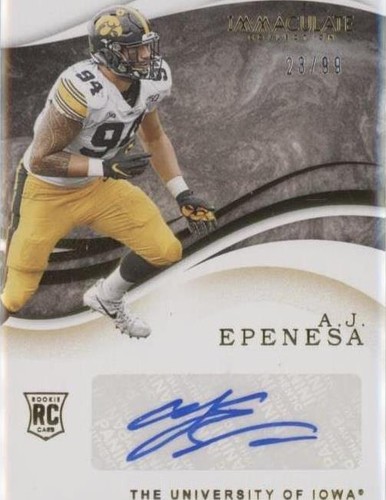 2020 Panini Immaculate Collection Collegiate A. J. Epenesa #46
