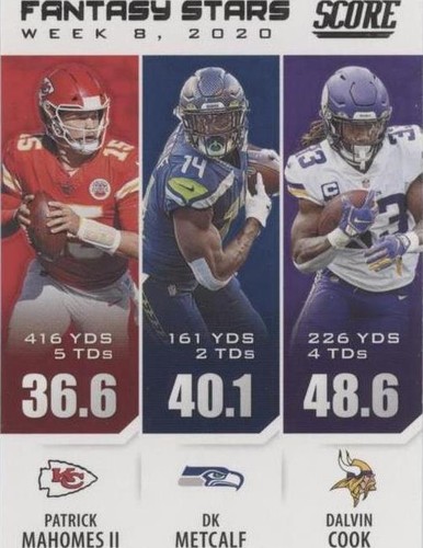 2021 Score DK Metcalf Dalvin Cook Patrick Mahomes II #FS8