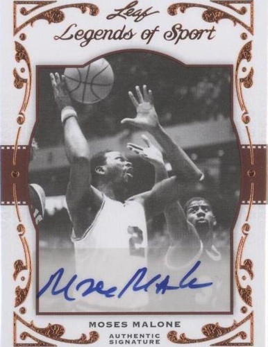 2011 Leaf Legends of Sport - Moses Malone #BA-57