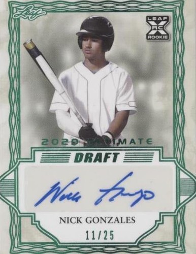 2020 Leaf Ultimate Draft - Nick Gonzales #BA-NG1