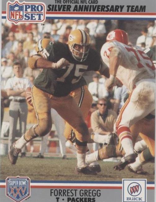 1990 Pro Set Super Bowl XXV Binder Set Forrest Gregg #7