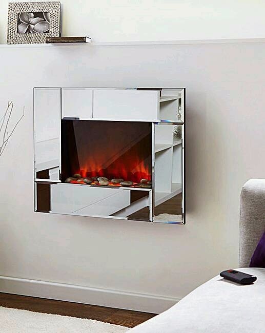 wall hung mirrored fire with fittings in Lincoln, Lincolnshire Gumtree