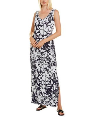 

Женское платье макси Tommy Bahama Buona Sera Tambour, черное, маленькое, Черный