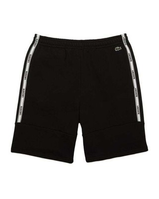 

Lacoste Mens Signature Logo Хлопковые флисовые шорты с тесьмой, Shorts