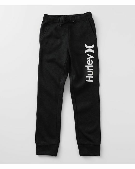 

HURLEY Антрацитовый серый черный белый свитер с логотипом Трикотажные брюки-джоггеры на флисовой подкладке