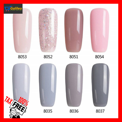 8 Gelish Colors Mini Pastel Gel Nail Polish Starter Set Kit Glitter