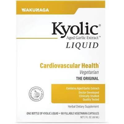 Экстракт выдержанного чеснока Kyolic с 60 наполненными желатиновыми капсулами 2 жидких унции Liq