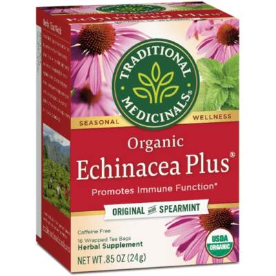 Traditional Medicinals Organic Echinacea Plus Tea - Original с мятой