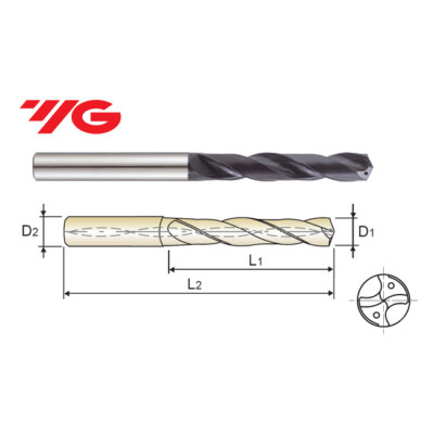 YG1-DH406080 8.0 mm Carbide Dream Drill (3XD) Metric