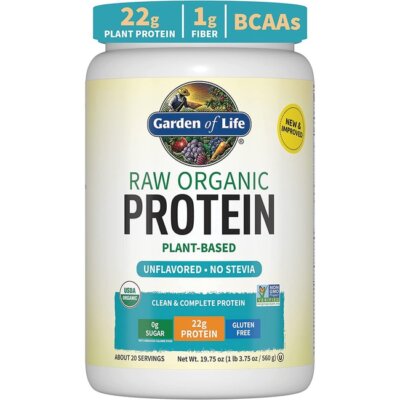 Garden of Life Сырой органический протеин на растительной основе - без вкуса 19,75 унций Pwdr