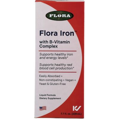 Flora Iron с витаминным комплексом B 7,7 жидких унций Liq