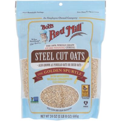 Овсяные хлопья Bobs Red Mill Steel Cut Oats, 24 унции, килограмм