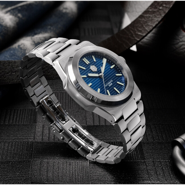 Pre-owned San Martin Men Dive Watch Luxury Mens Automatic Watches 200m Waterproof Luminous