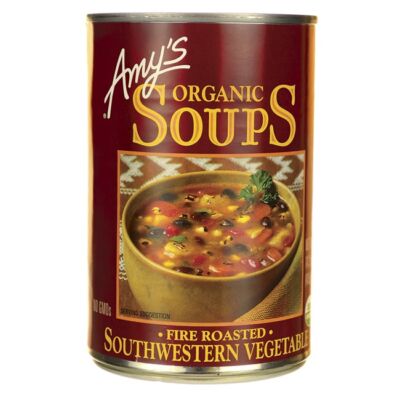 Органический суп Amys Kitchen из юго-западных овощей, запеченных на огне, 14,3 унции в банке