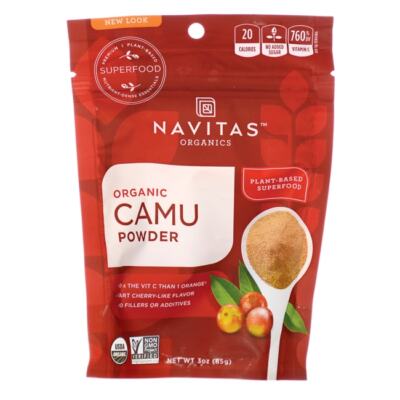 Органический порошок каму Navitas Organics, 3 унции, упаковка
