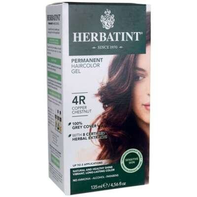 Стойкая краска для волос Herbatint Gel 4R Медный каштан 1 коробка