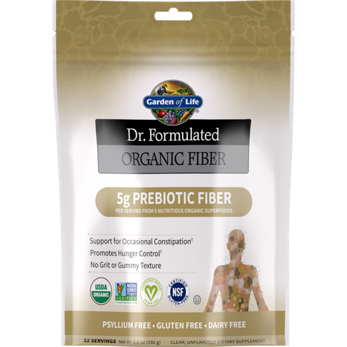 Garden of Life Dr. Formulated Organic Fiber - без вкуса, 6,8 унции Pwdr