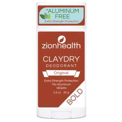 Дезодорант Zion Health Claydry Bold - оригинальный стик (2,8 унции)