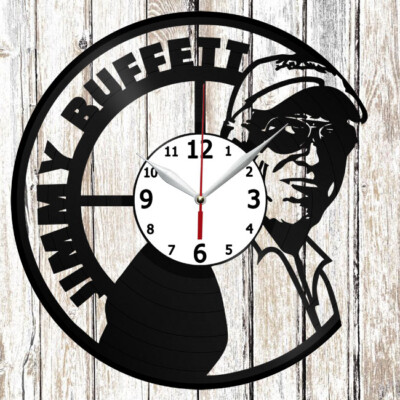 Jimmy Buffett Vinyl Record Wall Clock Handmade Decor Original Gift 4585