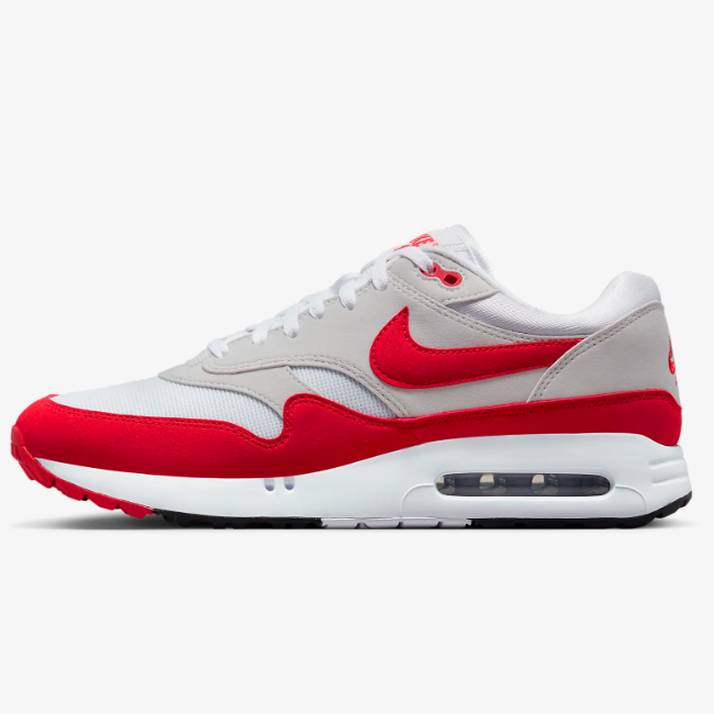 

Оригинальные кроссовки для гольфа Nike Air Max 1 86 Big Bubble (DV1403-160) Expeditedship, White/red, Nike Air Max 1