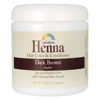 Краска и кондиционер для волос Rainbow Research Henna - Dark Brown (Sable) 4 oz Pwdr