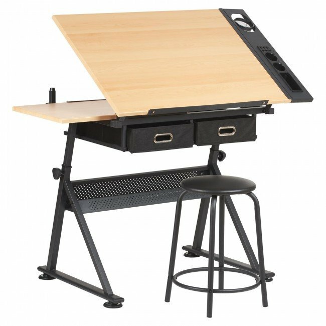 Hartleys Fully Adjustable Drawing Board Includes Desk And Stool