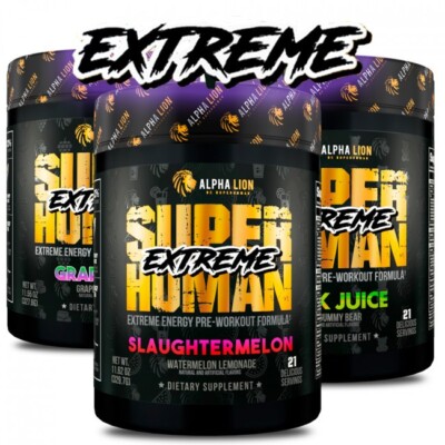 ALPHA LION SUPERHUMAN EXTREME (21 SVG) PRE WORKOUT - FREE SHIPPING - PICK FLAVOR