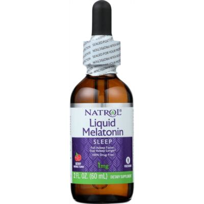 Natrol Жидкий Мелатонин - Ягода 1 мг 2 жидких унции Liq