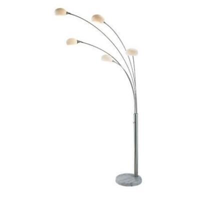 Adesso 3346 Luna Arc Lamp Satin Steel 22 798919334698 eBay