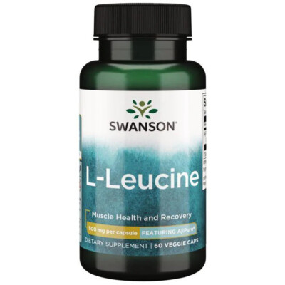 Swanson L-Leucine - With Ajipure 500mg 60 Vegetarian Capsules
