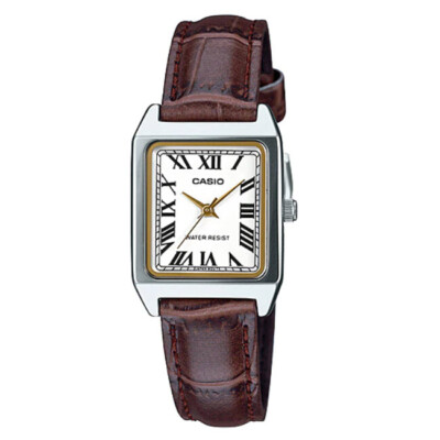Casio Women's LTP-V007 Waterproof Stainless Steel/Leather Watch