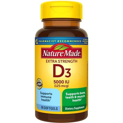 Nature Made Extra Strength D3 5000 МЕ (125 мкг) 90 Sgels