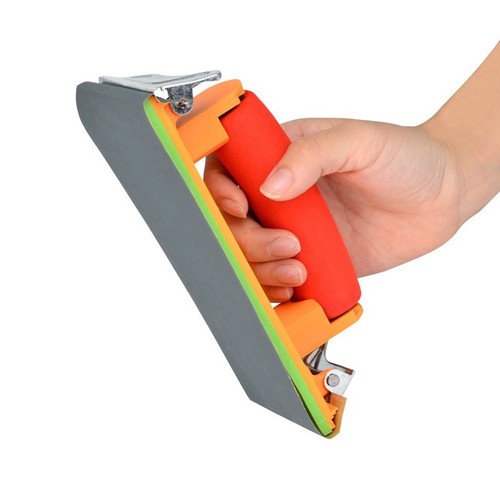 HAND RUBBING SANDING BLOCK KIT HOOK LOOP GRIP SANDER 150MM DA DISC SAND PAPER