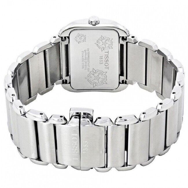 Pre-owned Tissot Ladies T-wave Stainless Steel Diamond Watch - T0233091103101