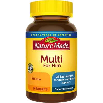 Nature Made Multi For Him без железа 90 таблеток