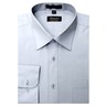 Mens Dress Shirt Plain Silver Modern Fit Wrinkle-Free Cotton Blend Amanti