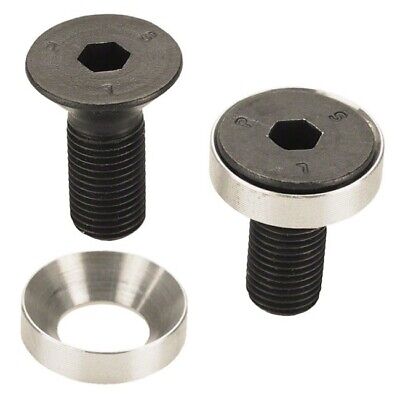 Profile Racing Flush Mount Crank Bolts for Solid Spindle w/ Washers CBLTSLD19CR