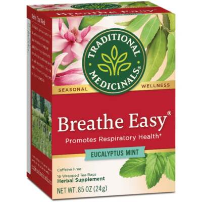 Traditional Medicinals Breathe Easy Tea - Эвкалипт, мята, 16 пакетиков