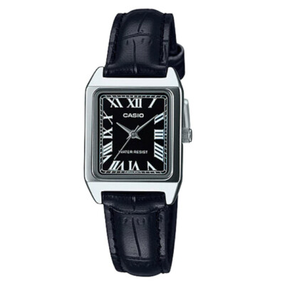 Casio Women's LTP-V007 Waterproof Stainless Steel/Leather Watch
