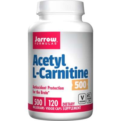 Jarrow Formulas, Inc. Веганский ацетил L-карнитин, 500 мг, 120 растительных капсул