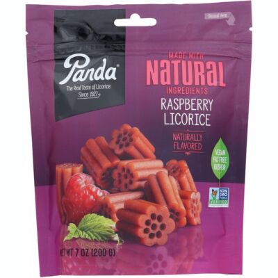 Panda Licorice Raspberry Licorice 7 oz Pkg